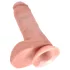 King Cock - dildo realistico con testicoli - 20 cm - colore naturale