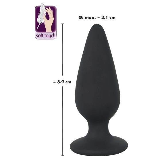 Black Velvets - plug anale pesante 75g - silicone nero