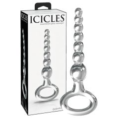 Icicles No. 67 - dildo in vetro con sfere - trasparente