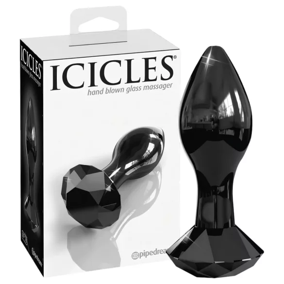 Icicles No. 78 - plug anale vetro a cono nero