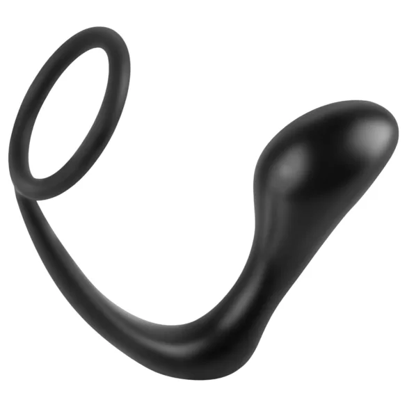 analfantasy - plug anale con anello fallico - silicone nero