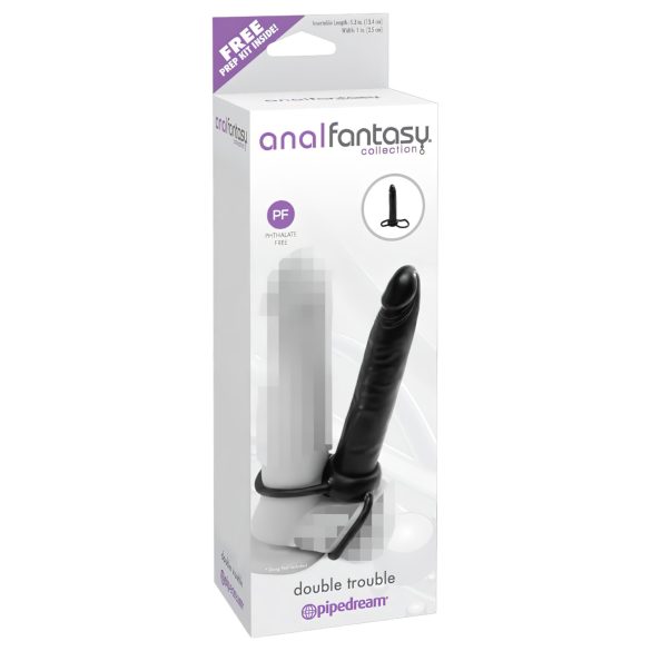 Double Trouble Analfantasy - Dildo Anale Indossabile (nero)