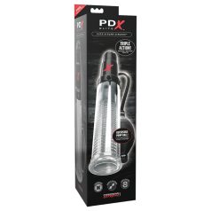 PDX Elite - pompa per pene e masturbatore 2in1 - trasparente