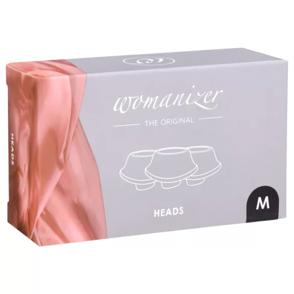 Womanizer Premium M - set ricambi testine succhiaclitoride - nero (3 pezzi)