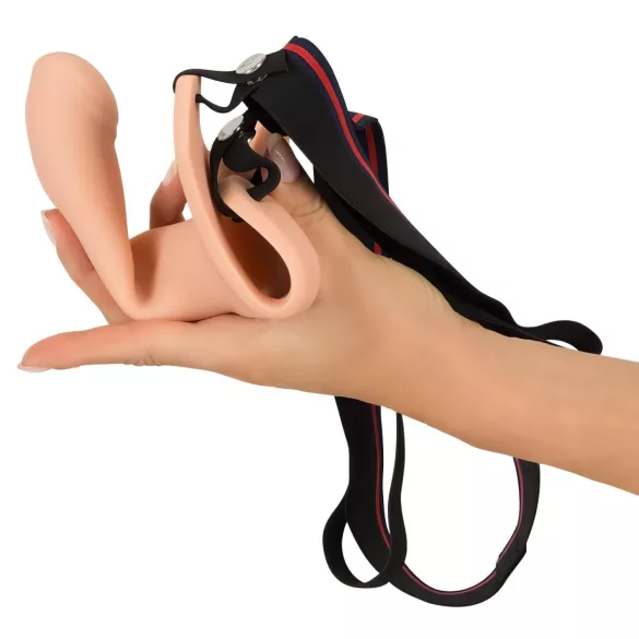 You2Toys - strap-on con dildo vuoto - colore naturale - misura M