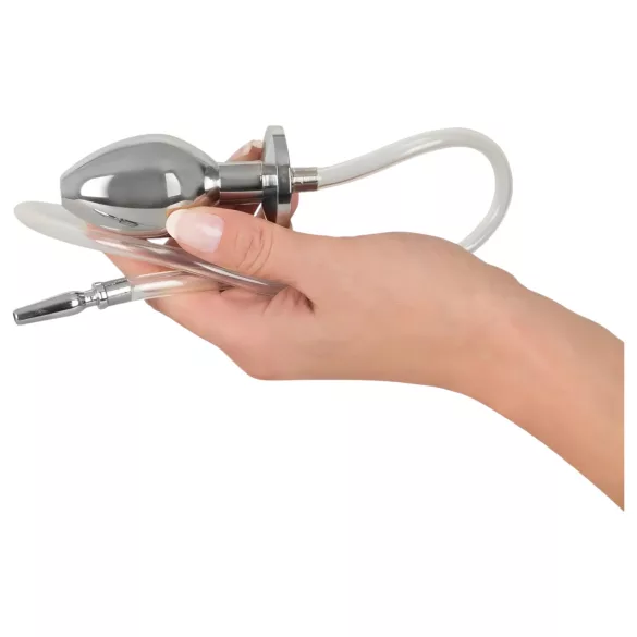 Piss to Ass Plug - plug anale cavo con dilatatore uretrale