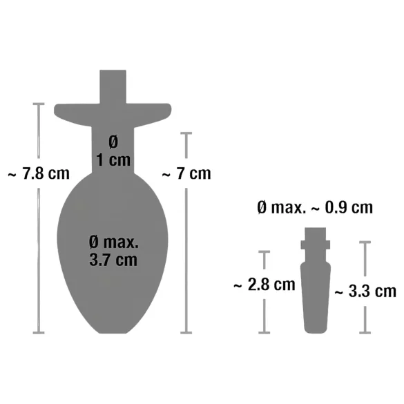 Piss to Ass Plug - plug anale cavo con dilatatore uretrale