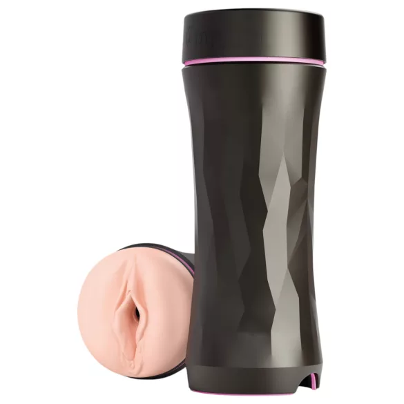 mystim Opus E - masturbatore vagina elettrico - silicone naturale/nero