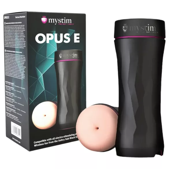 mystim Opus E Anus - masturbatore anale elettrico - realistico nero