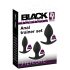 Black Velvets - set plug anale in silicone 3 pezzi - nero