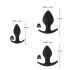 Black Velvets - set plug anale in silicone 3 pezzi - nero