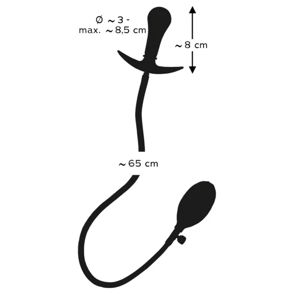 You2Toys - plug anale gonfiabile con palline - nero