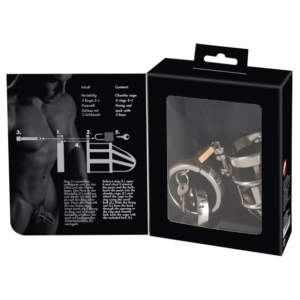 You2Toys - Gabbia di castità maschile - metallo con lucchetto