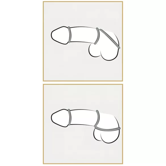 You2Toys Metallic - set anelli fallici in silicone - 3 pezzi