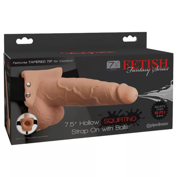 Fetish Strap-On 7,5 - dildo con spruzzo indossabile - realistico colore naturale