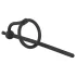 Penisplug - dilatatore uretrale in silicone con anello per glande - nero 0,6 mm