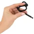 Penisplug - dilatatore uretrale in silicone con anello per glande - nero 0,6 mm