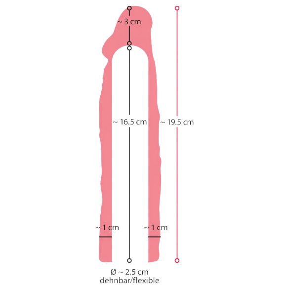 Nature Skin - guaina pene allungante e ingrossante - 19,5 cm