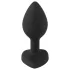 You2Toys - plug anale con pietra bianca - nero