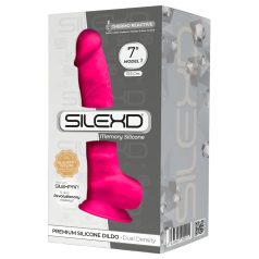   Silexd 7 - dildo realistico con testicoli e ventosa - 17,5 cm rosa