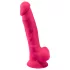Silexd 7 - dildo con testicoli e ventosa - 17,5 cm (rosa)