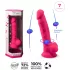 Silexd 7 - dildo con testicoli e ventosa - 17,5 cm (rosa)
