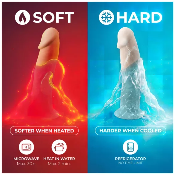 Silexd 7 - dildo con testicoli e ventosa - 17,5 cm (rosa)