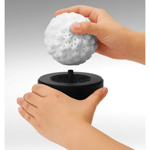 TENGA GEO - masturbatore maschile ondulato - silicone bianco Glacier