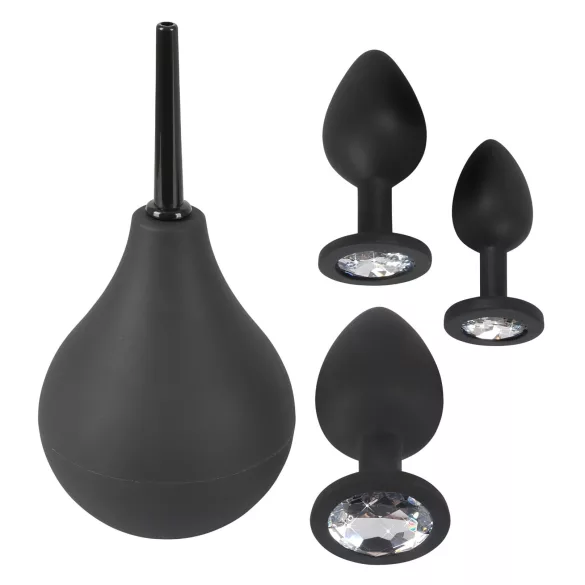 Black Velvets - set di plug anali (4 pezzi, nero)