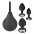 Black Velvets - set plug anale 4 pezzi - silicone nero