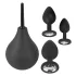 Black Velvets - set di plug anali (4 pezzi, nero)