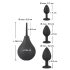Black Velvets - set plug anale 4 pezzi - silicone nero