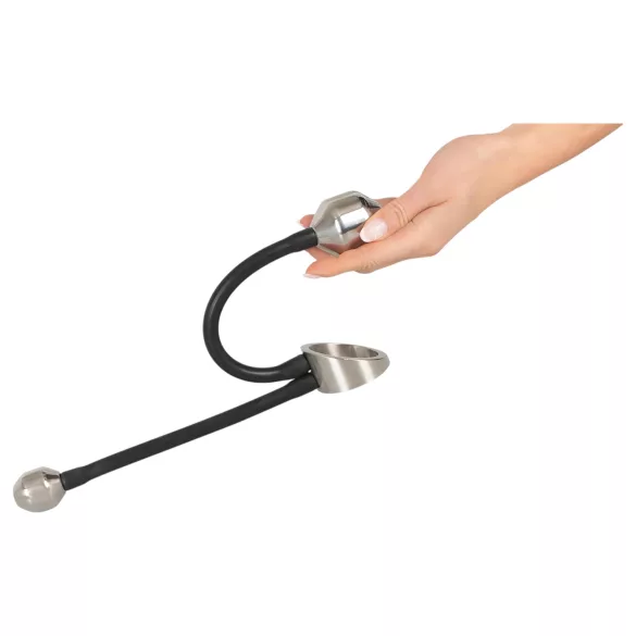 You2Toys Heavy Gear - anello fallico con peso anale - silicone nero