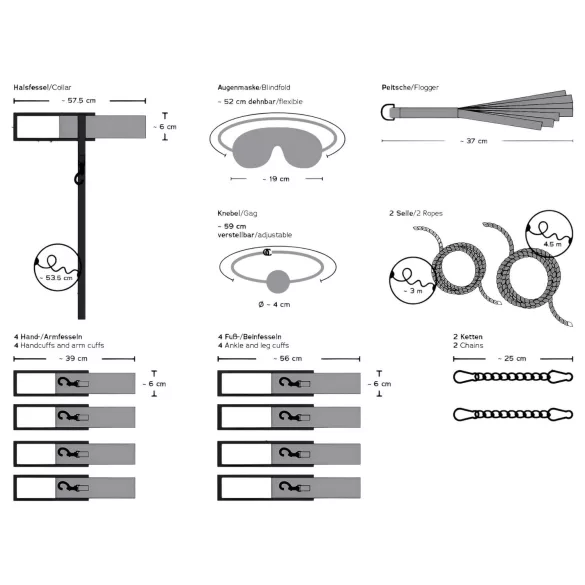 You2Toys Bondage Board 2.0 - set letto bondage portatile