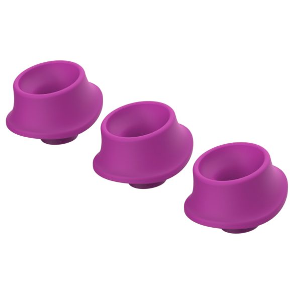 Womanizer - set ricambi testina succhiante grande - silicone viola 3 pezzi