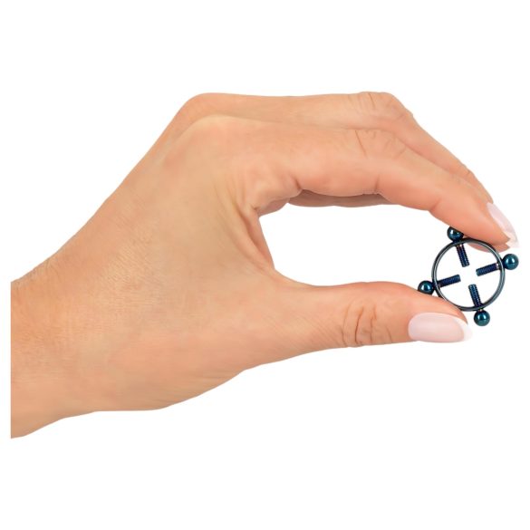 Bad Kitty - piercing capezzoli a vite - cerchio - blu