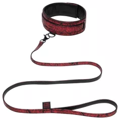   Fifty Shades of Grey - collare e guinzaglio - ecopelle nero rosso