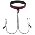 Fifty Shades of Grey - collare con pinze per capezzoli - nero/rosso