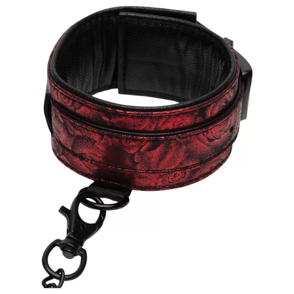 Fifty Shades of Grey - manette per caviglie - pelle nera e rossa