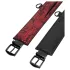 Fifty Shades of Grey - manette per caviglie - pelle nera e rossa