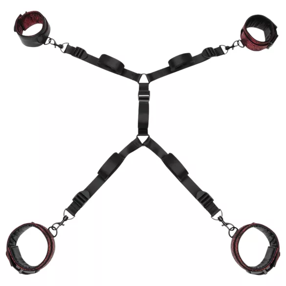 Fifty Shades of Grey - set manette - regolabile - ecopelle nero rosso