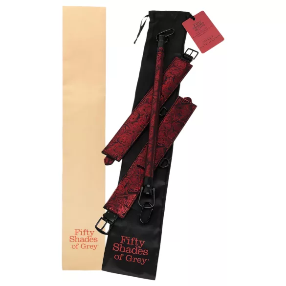 Fifty Shades of Grey - barra divaricatrice regolabile - nero rosso