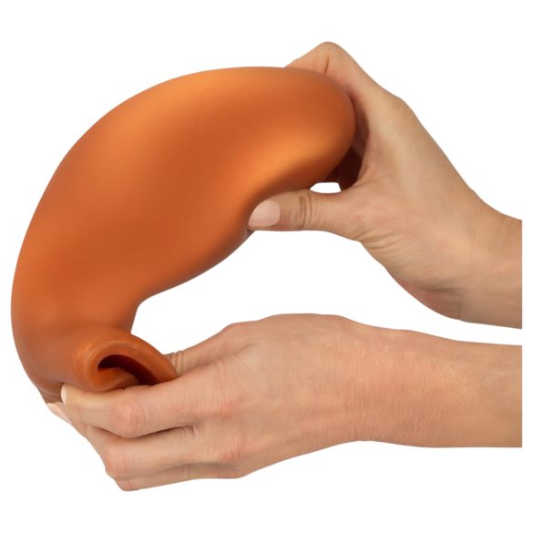 ANOS - plug anale grande - silicone arancione