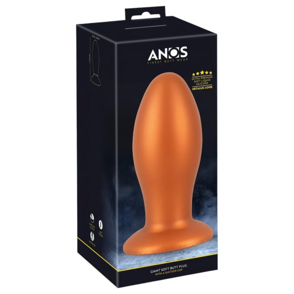 ANOS - plug anale grande - silicone arancione