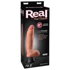   Real Feel Deluxe No.5 - vibratore realistico con testicoli - colore naturale