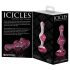 Icicles No. 75 - plug anale cuore - vetro rosa