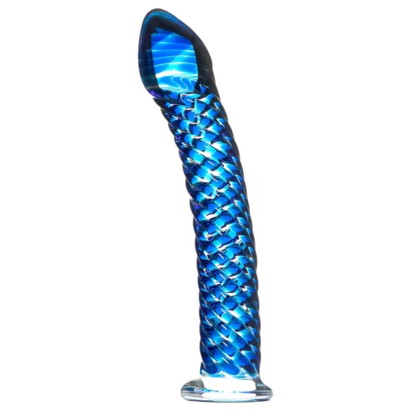 Icicles No. 29 - dildo a spirale per pene - vetro blu