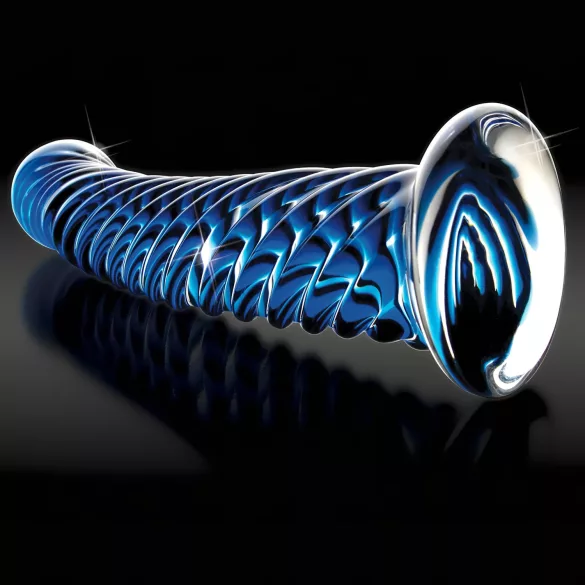 Icicles No. 29 - dildo a spirale per pene - vetro blu