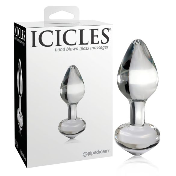 Icicles No. 44 - plug anale a cono - vetro trasparente