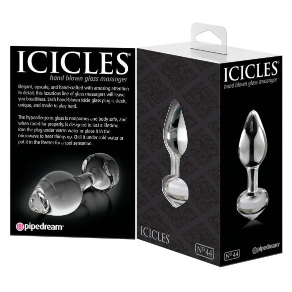 Icicles No. 44 - plug anale a cono - vetro trasparente